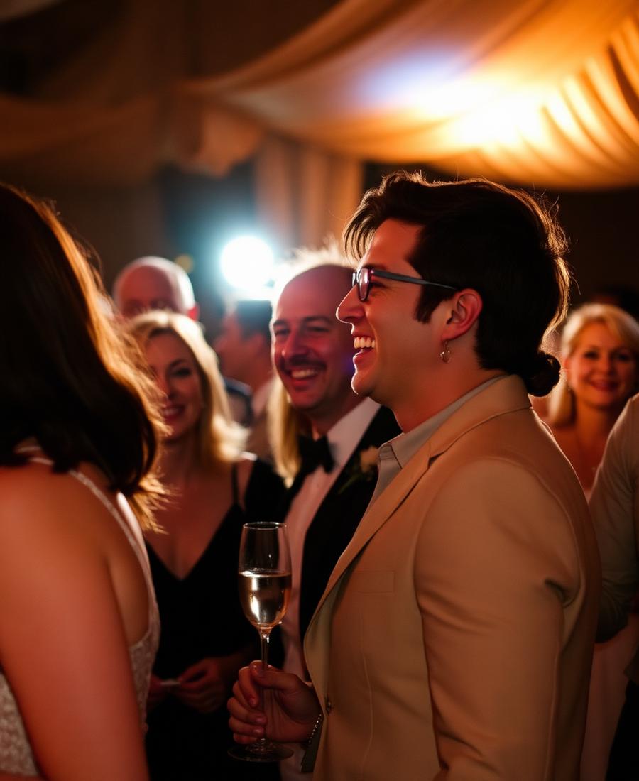 Candid guests at an event